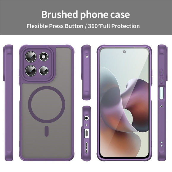 EIDERWOOD Motorola Moto G56 Hybrid Plastik Cover - MagSafe Kompatibel - Lilla