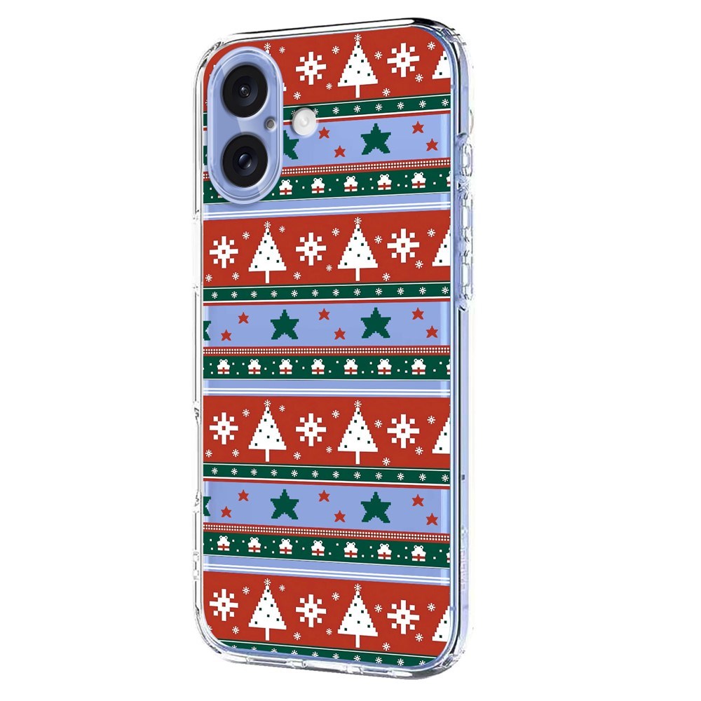 EIDERWOOD iPhone 17 Fleksibelt Plastik Julecover m. Motiv - Gennemsigtig / Mønster
