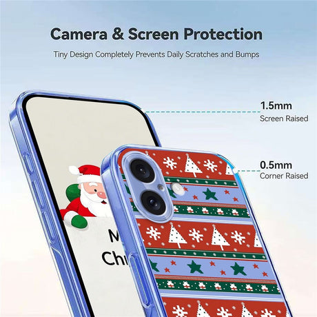 EIDERWOOD iPhone 17 Fleksibelt Plastik Julecover m. Motiv - Gennemsigtig / Mønster