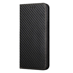 Samsung Galaxy S23 Carbon Læder Cover m. Pung & Kickstand - Sort