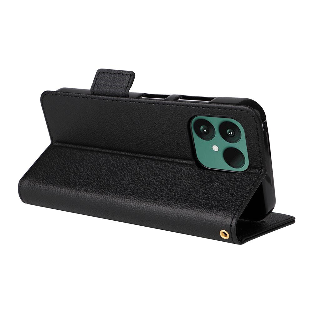 Fairphone (Gen. 6+ / Gen. 6) EIDERWOOD Kunstlæder Flip Cover m. Strop - Sort