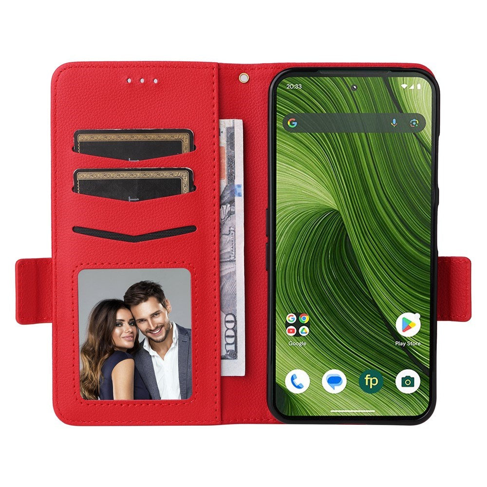 Fairphone (Gen. 6+ / Gen. 6) EIDERWOOD Kunstlæder Flip Cover m. Strop - Rød