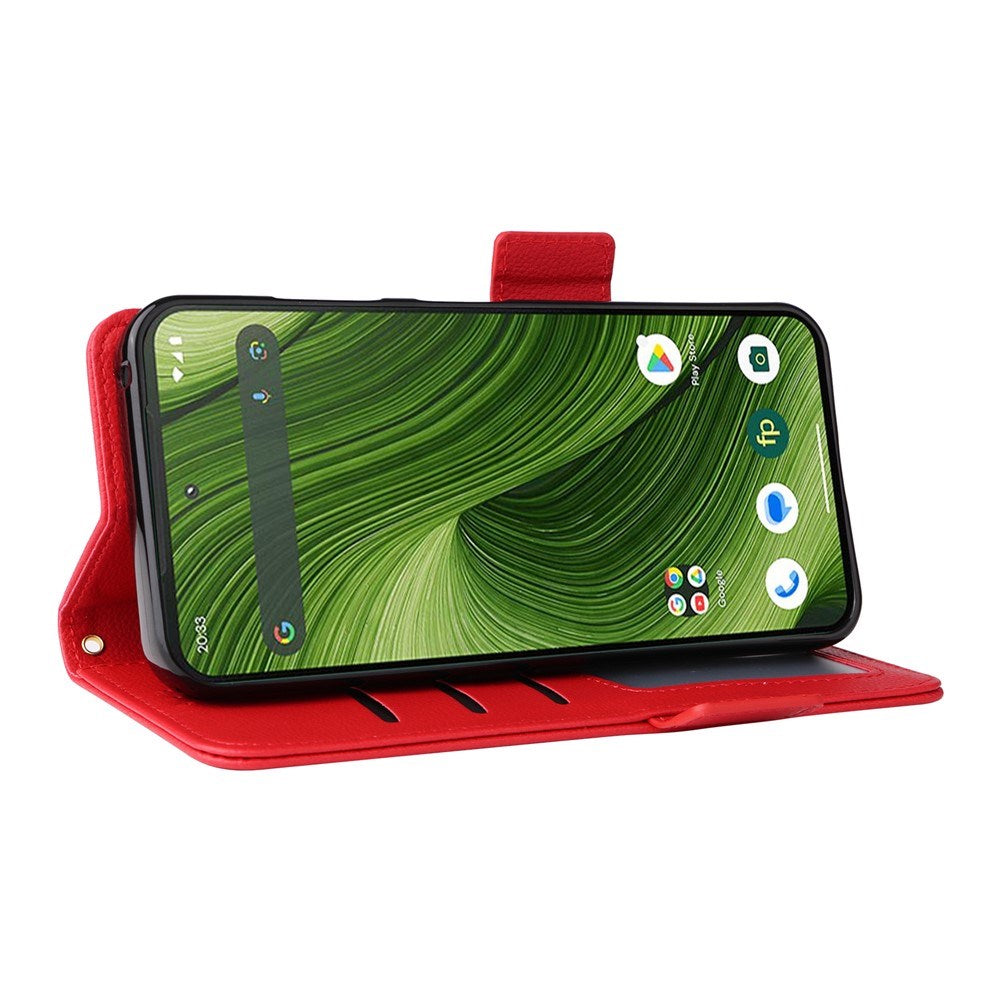 Fairphone (Gen. 6+ / Gen. 6) EIDERWOOD Kunstlæder Flip Cover m. Strop - Rød