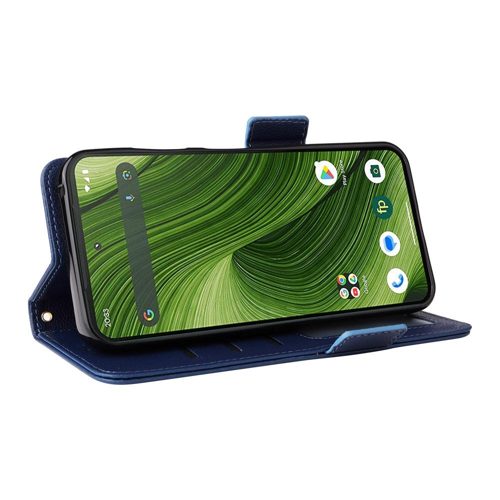 Fairphone (Gen. 6+ / Gen. 6) EIDERWOOD Kunstlæder Flip Cover m. Strop - Mørkeblå