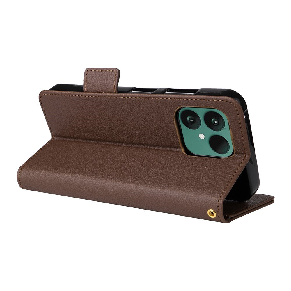 Fairphone (Gen. 6+ / Gen. 6) EIDERWOOD Kunstlæder Flip Cover m. Strop - Brun