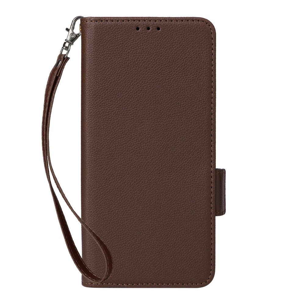 Fairphone (Gen. 6+ / Gen. 6) EIDERWOOD Kunstlæder Flip Cover m. Strop - Brun