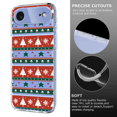 EIDERWOOD iPhone Air Fleksibelt Plastik Julecover m. Motiv - Gennemsigtig / Mønster