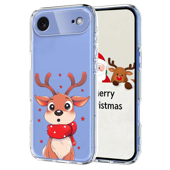 EIDERWOOD iPhone Air Fleksibelt Plastik Julecover m. Motiv - Gennemsigtig / Rensdyr