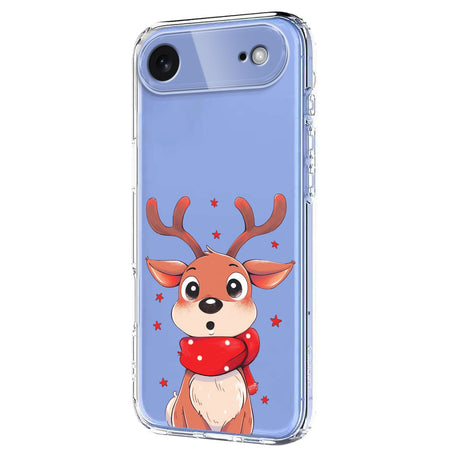 EIDERWOOD iPhone Air Fleksibelt Plastik Julecover m. Motiv - Gennemsigtig / Rensdyr