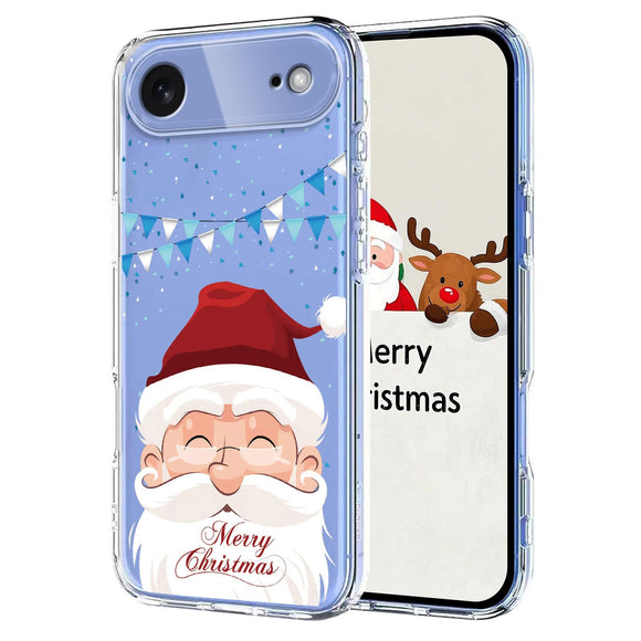EIDERWOOD iPhone Air Fleksibelt Plastik Julecover m. Motiv - Gennemsigtig / Julemanden