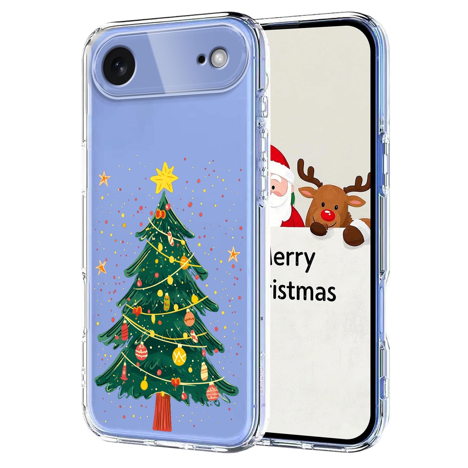 EIDERWOOD iPhone Air Fleksibelt Plastik Julecover m. Motiv - Gennemsigtig / Juletræ