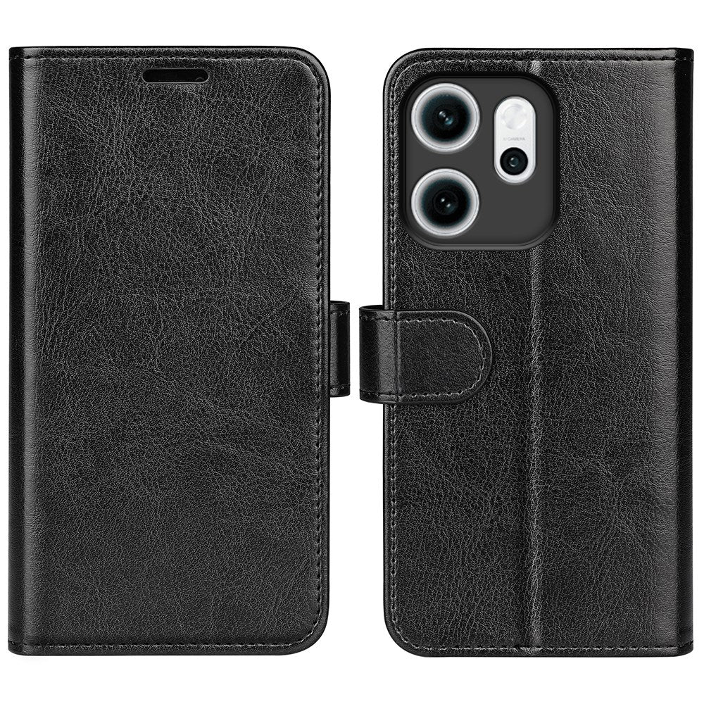 Oppo Reno14 F (5G) EIDERWOOD Kunstlæder Flipcover m. Kortholder - Sort