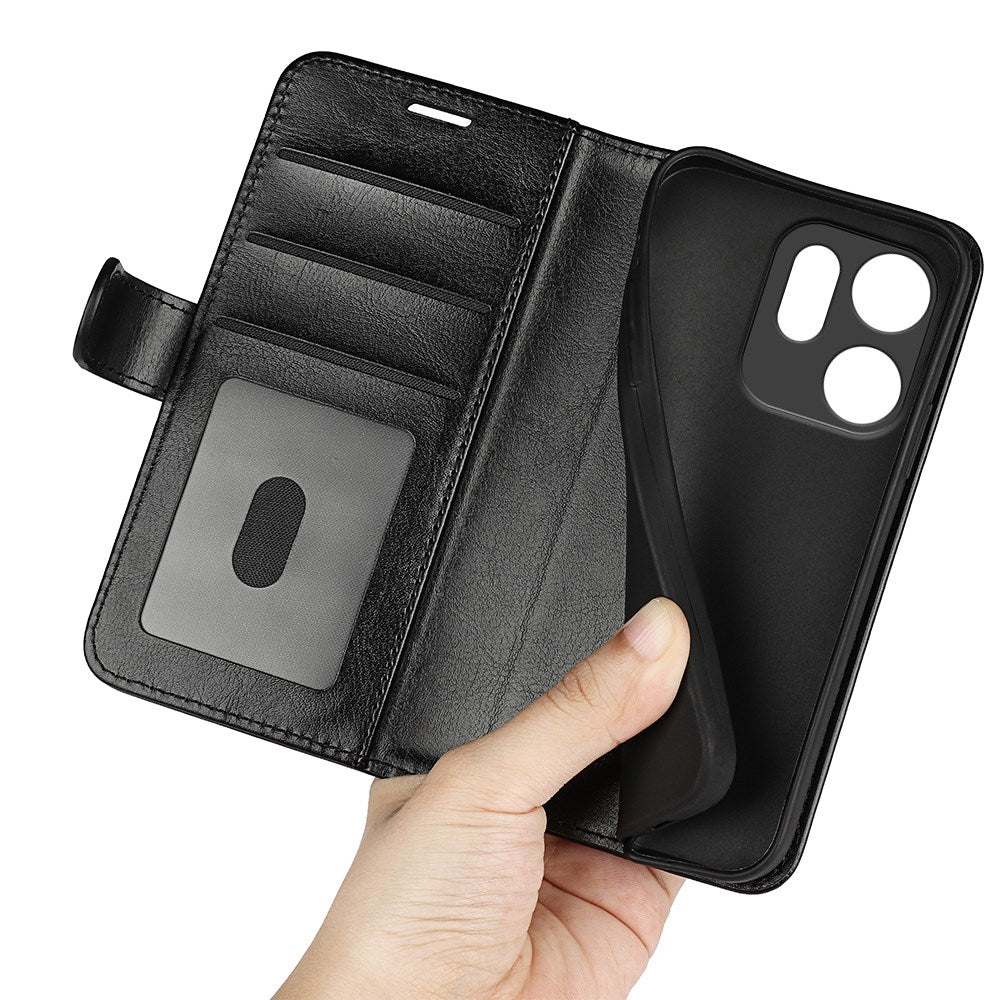 Oppo Reno14 F (5G) EIDERWOOD Kunstlæder Flipcover m. Kortholder - Sort