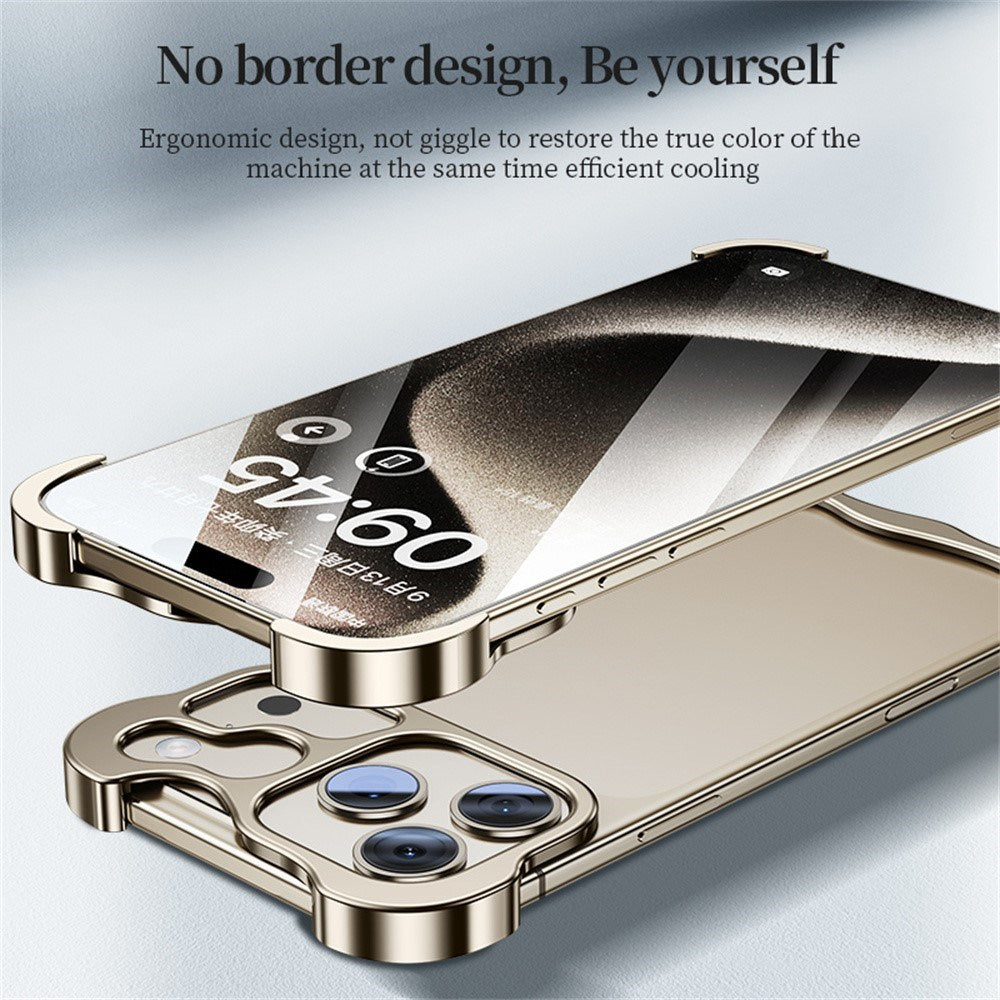 iPhone 17 Pro Max Todelt Metal Bumper Cover - Sort