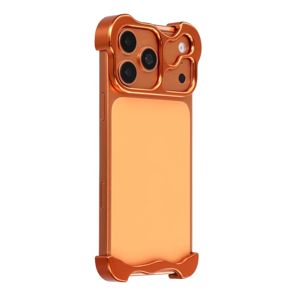 iPhone 17 Pro Max Todelt Metal Bumper Cover - Orange