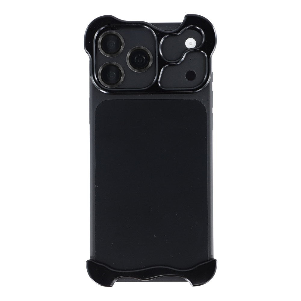 iPhone 17 Pro Todelt Metal Bumper Cover - Sort