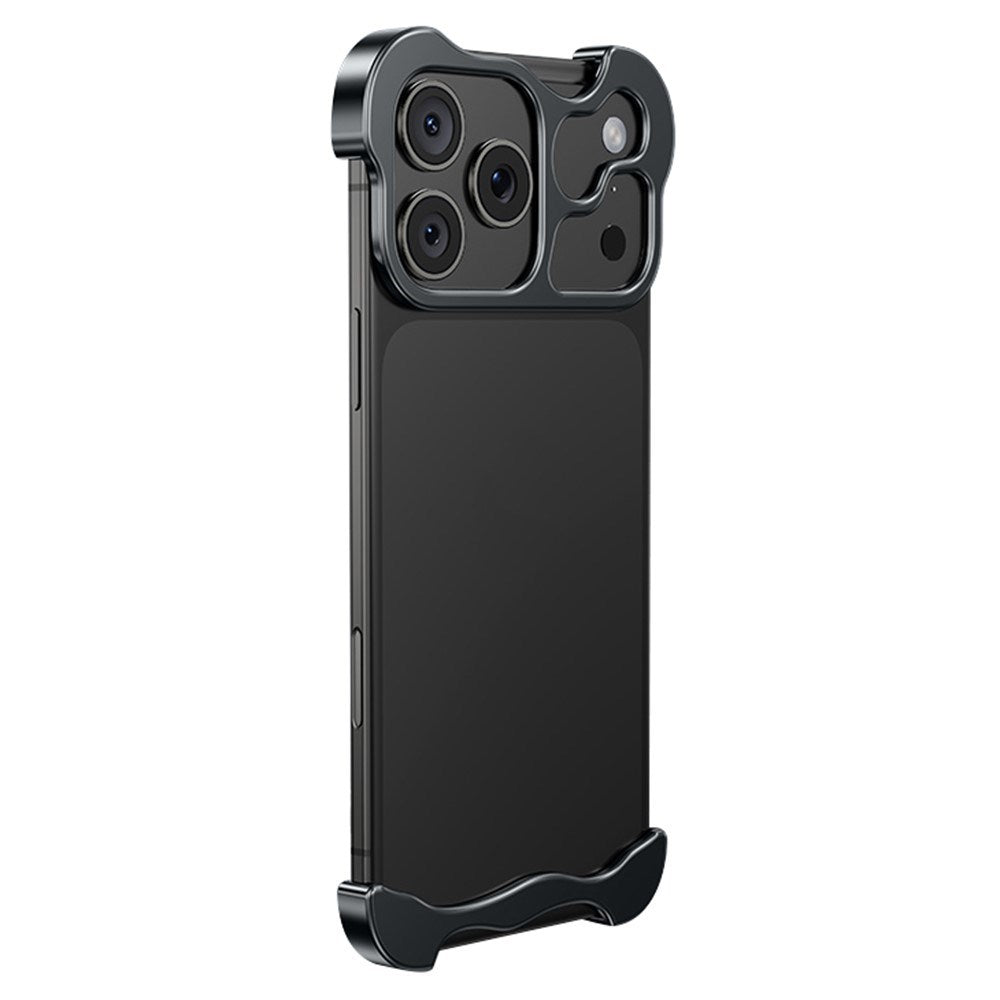 iPhone 17 Pro Todelt Metal Bumper Cover - Sort