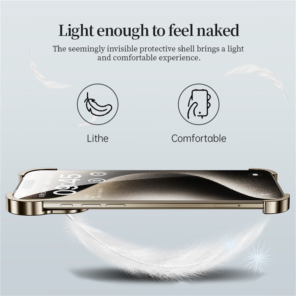 iPhone 17 Pro Todelt Metal Bumper Cover - Sort