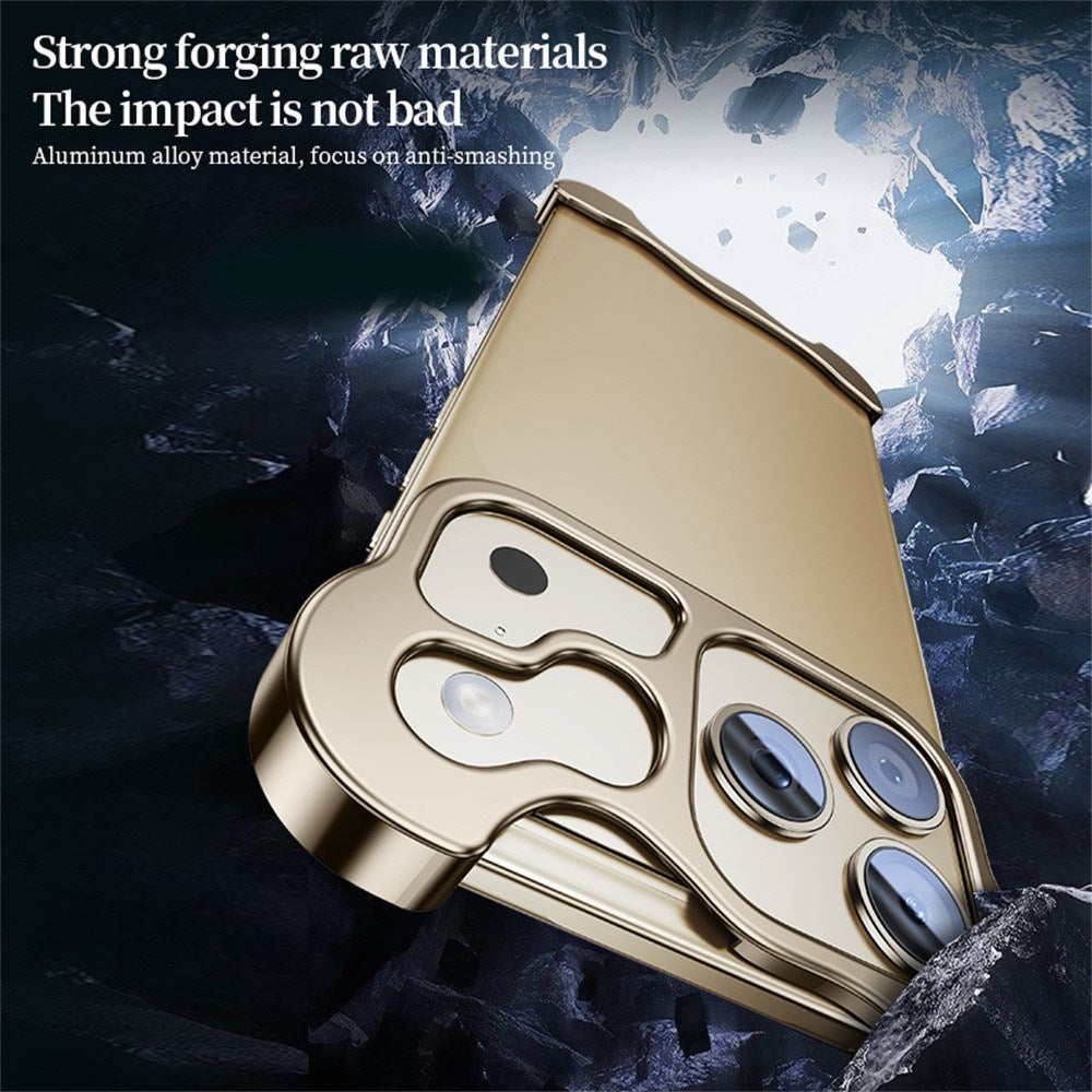 iPhone 17 Pro Todelt Metal Bumper Cover - Sort