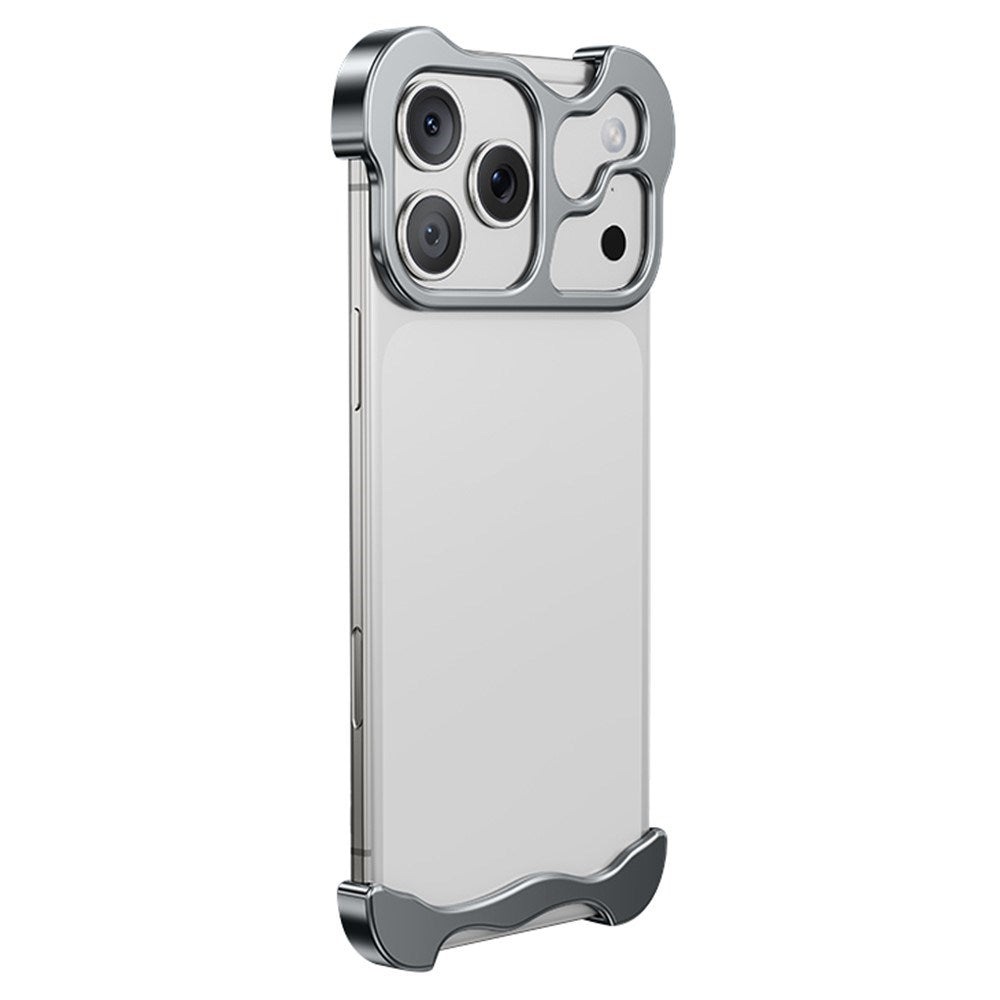 iPhone 17 Pro Todelt Metal Bumper Cover - Grå