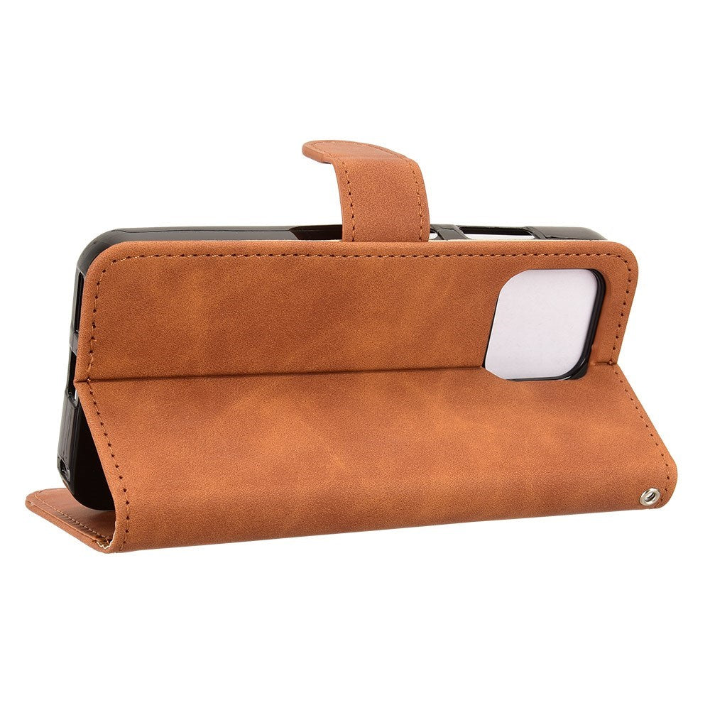 Fairphone 6 EIDERWOOD Kunstlæder Flip Cover m. Kortholder & Ståfunktion - Brun