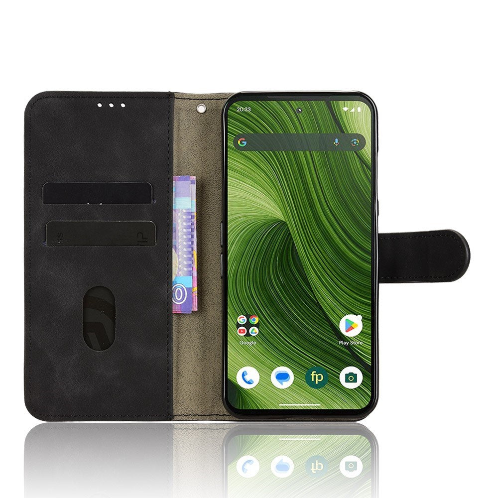 Fairphone 6 EIDERWOOD Kunstlæder Flip Cover m. Kortholder & Ståfunktion - Sort