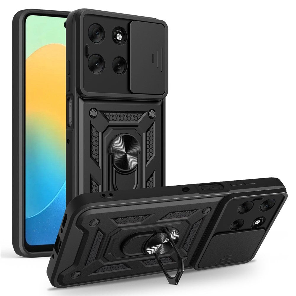 EIDERWOOD Motorola Moto G56 Hybrid Håndværker Cover m. Kickstand & Cam Slider - Sort