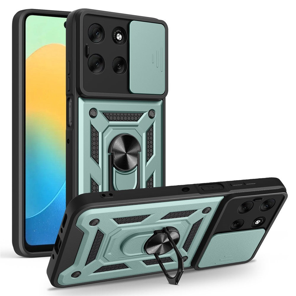 EIDERWOOD Motorola Moto G56 Hybrid Håndværker Cover m. Kickstand & Cam Slider - Grøn