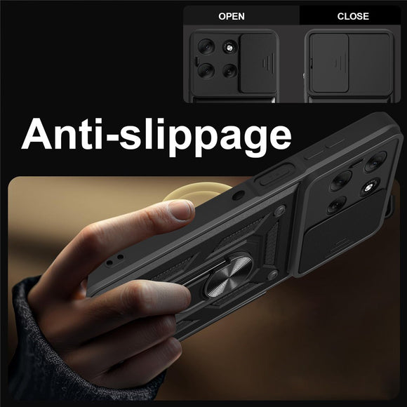 EIDERWOOD Motorola Moto G56 Hybrid Håndværker Cover m. Kickstand & Cam Slider - Blå