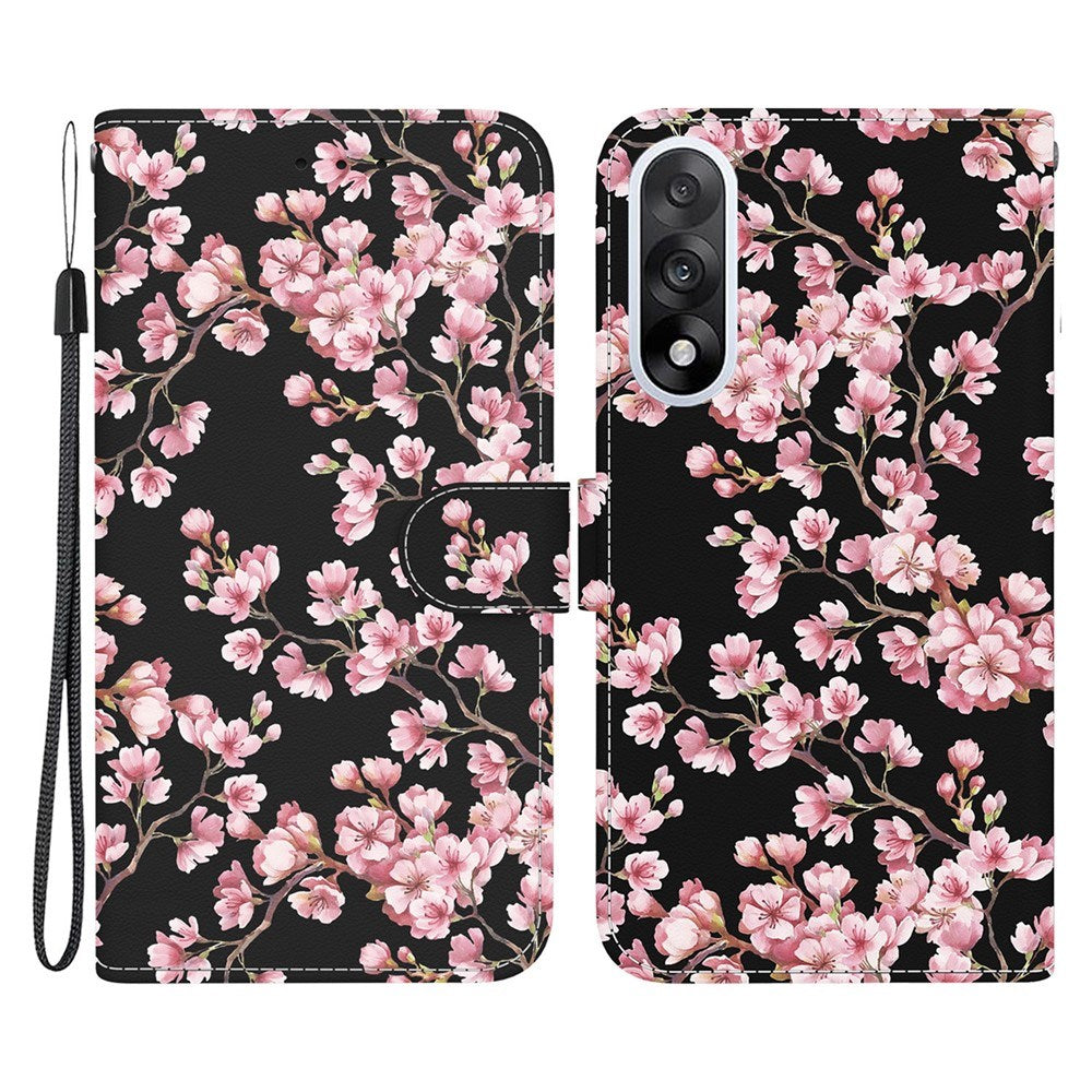 EIDERWOOD OnePlus Nord 5 Kunstlæder Flip Cover m. Kortholder & Strop - Blommetræ m. Blomster