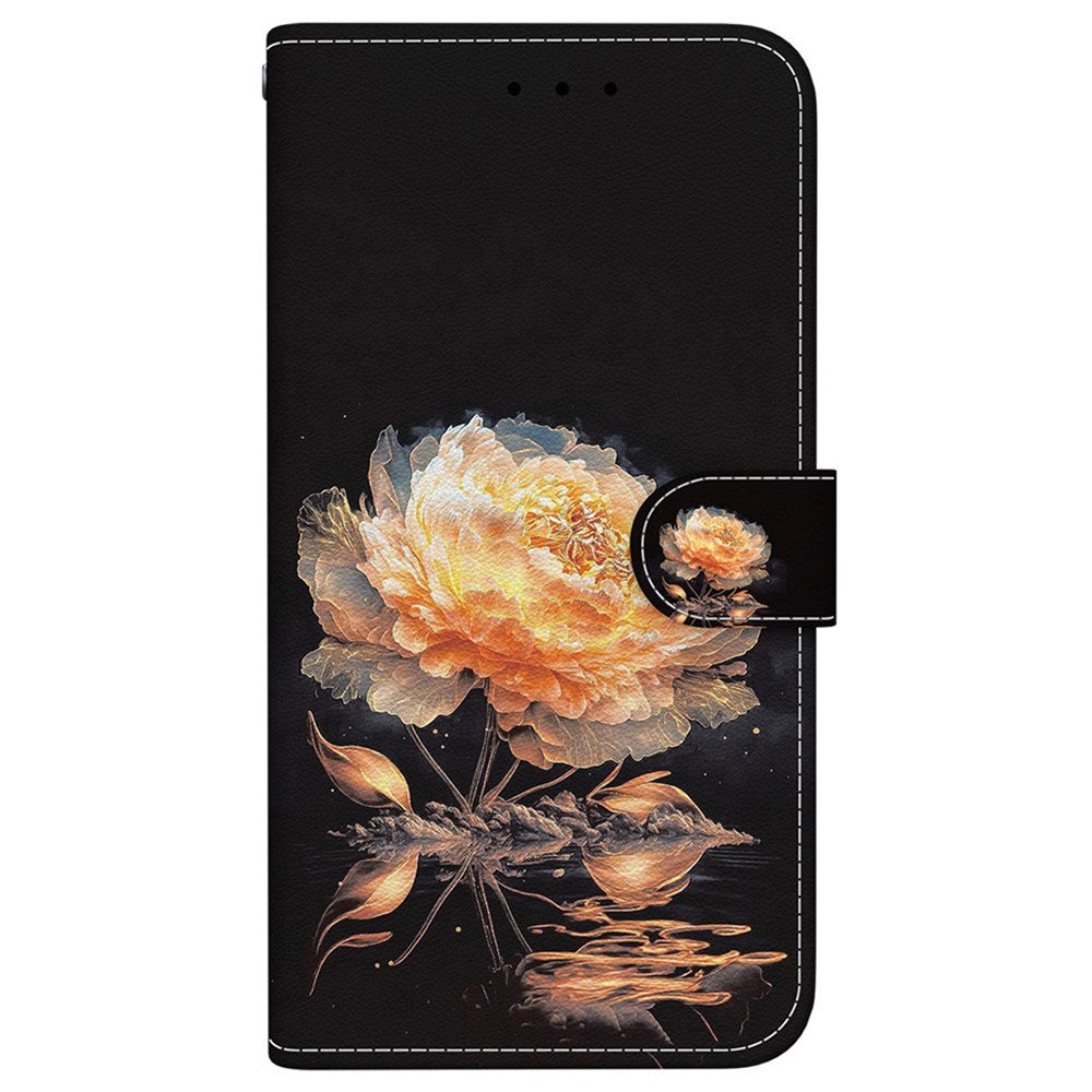 EIDERWOOD OnePlus Nord 5 Kunstlæder Flip Cover m. Kortholder & Strop - Guld Pæon