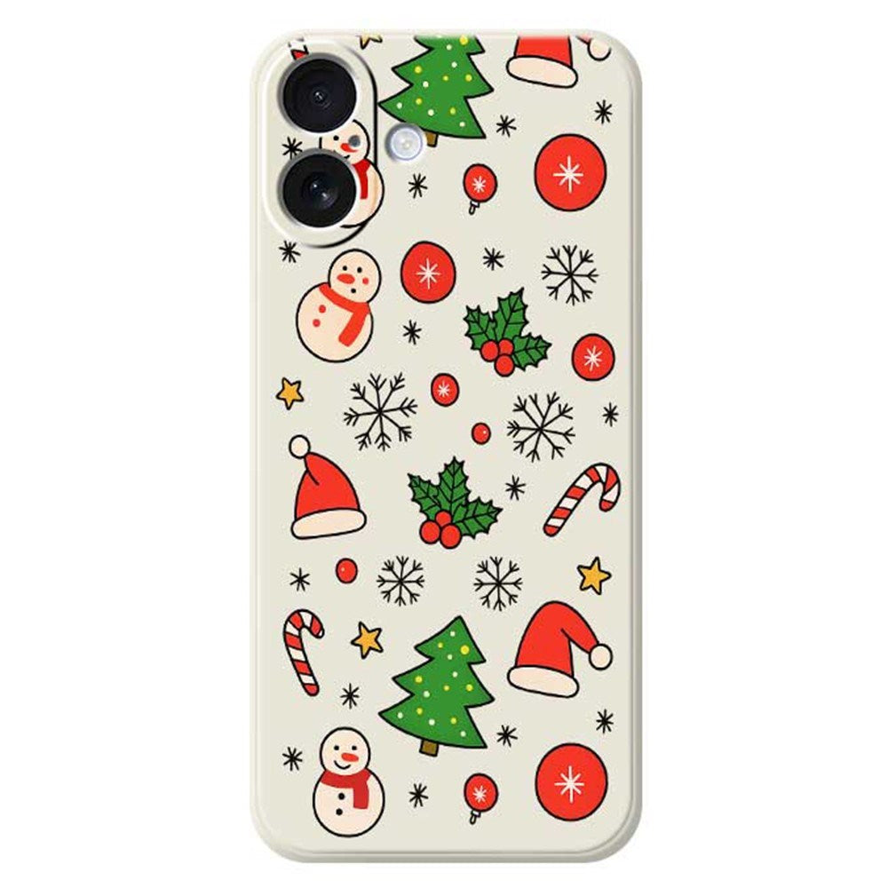 EIDERWOOD iPhone 17 Jule Cover - Fleksibelt Plastik - Julemotiver / Beige
