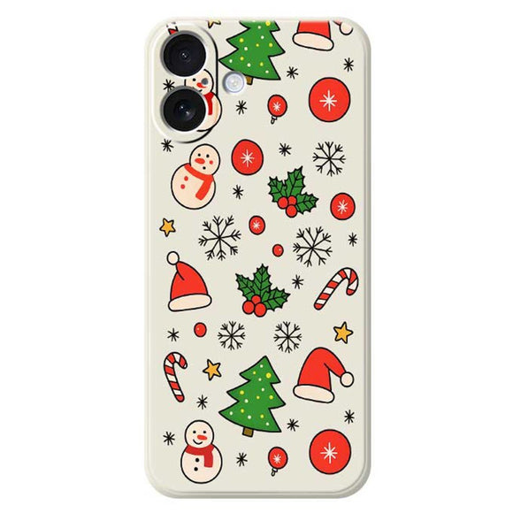 EIDERWOOD iPhone 17 Jule Cover - Fleksibelt Plastik - Julemotiver / Beige