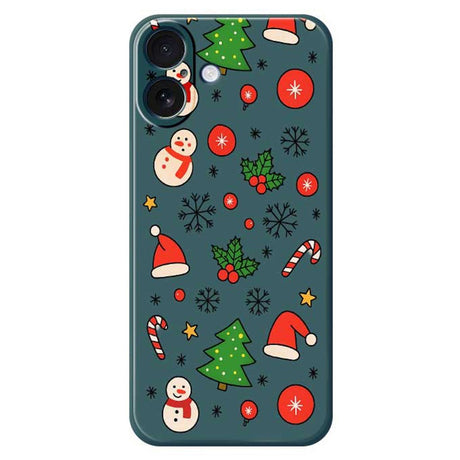 EIDERWOOD iPhone 17 Jule Cover - Fleksibelt Plastik - Julemotiver / Grøn