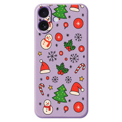 EIDERWOOD iPhone 17 Jule Cover - Fleksibelt Plastik - Julemotiver / Lilla