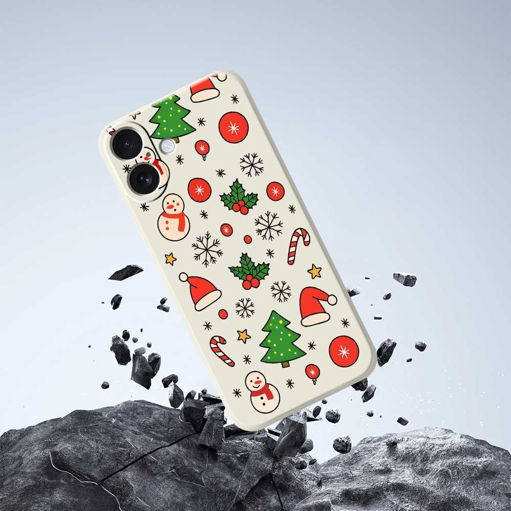 EIDERWOOD iPhone 17 Jule Cover - Fleksibelt Plastik - Julemotiver / Sort
