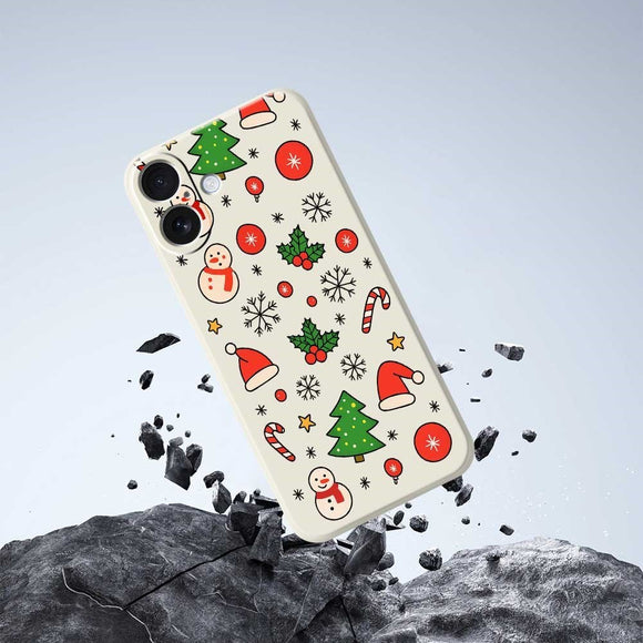 EIDERWOOD iPhone 17 Jule Cover - Fleksibelt Plastik - Julemotiver / Sort