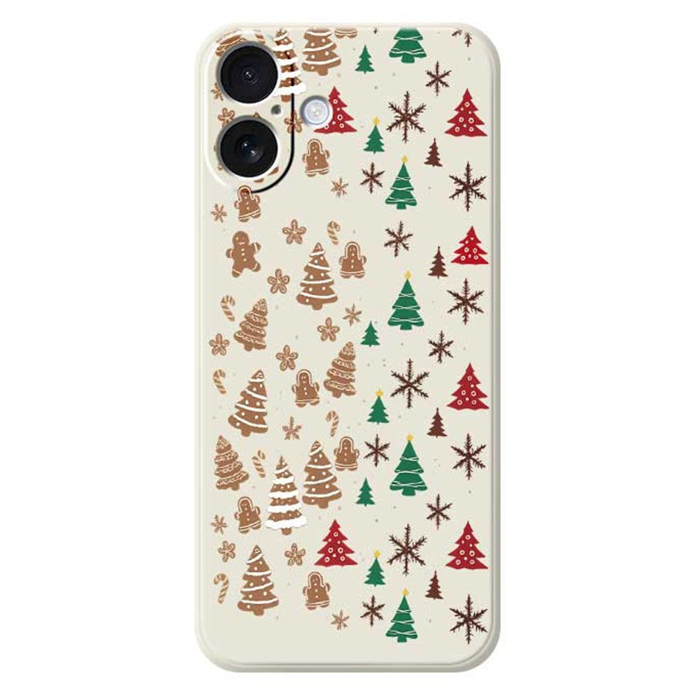 EIDERWOOD iPhone 17 Jule Cover - Fleksibelt Plastik - Kagemænd & Juletræer / Beige