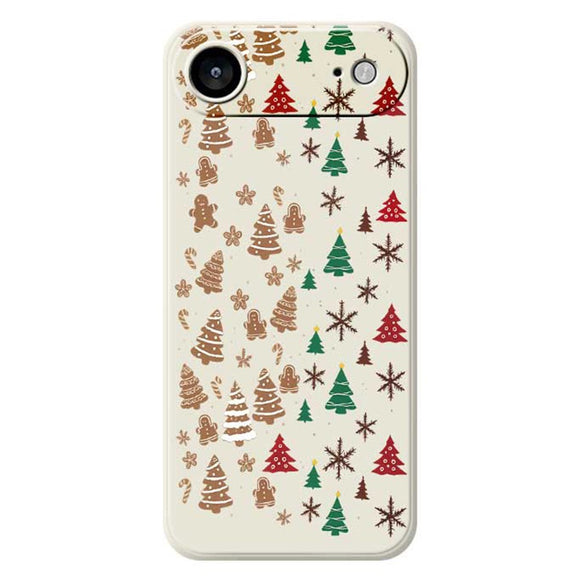 EIDERWOOD iPhone Air Jule Cover - Fleksibelt Plastik - Kagemænd & Juletræer / Beige