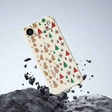 EIDERWOOD iPhone Air Jule Cover - Fleksibelt Plastik - Kagemænd & Juletræer / Beige