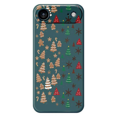EIDERWOOD iPhone Air Jule Cover - Fleksibelt Plastik - Kagemænd & Juletræer / Grøn