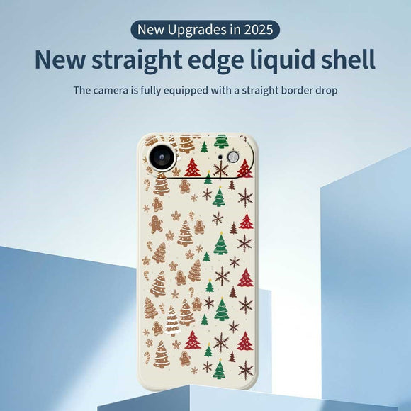 EIDERWOOD iPhone Air Jule Cover - Fleksibelt Plastik - Kagemænd & Juletræer / Grøn