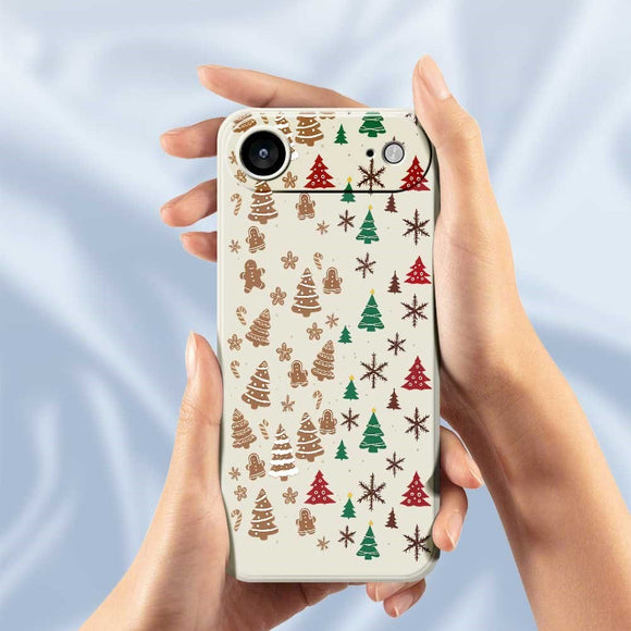 EIDERWOOD iPhone Air Jule Cover - Fleksibelt Plastik - Kagemænd & Juletræer / Grøn