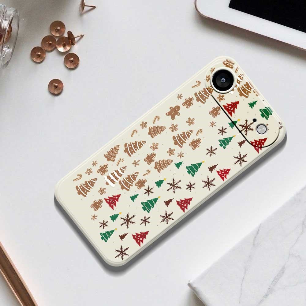 EIDERWOOD iPhone Air Jule Cover - Fleksibelt Plastik - Kagemænd & Juletræer / Lilla
