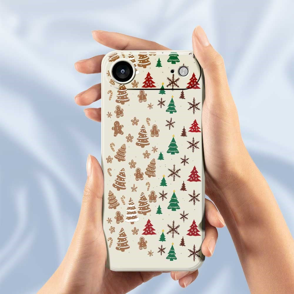 EIDERWOOD iPhone Air Jule Cover - Fleksibelt Plastik - Kagemænd & Juletræer / Sort