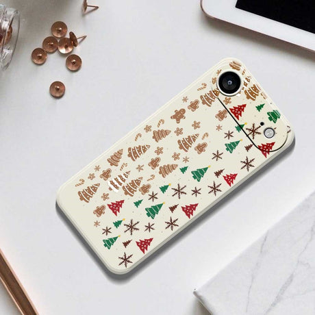 EIDERWOOD iPhone Air Jule Cover - Fleksibelt Plastik - Kagemænd & Juletræer / Sort