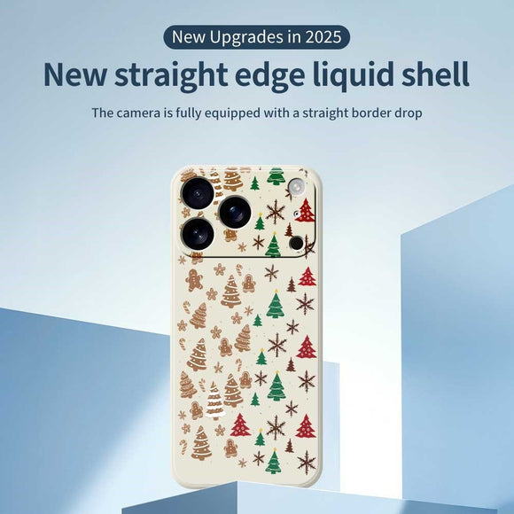 EIDERWOOD iPhone 17 Pro Jule Cover - Fleksibelt Plastik - Kagemænd & Juletræer / Sort