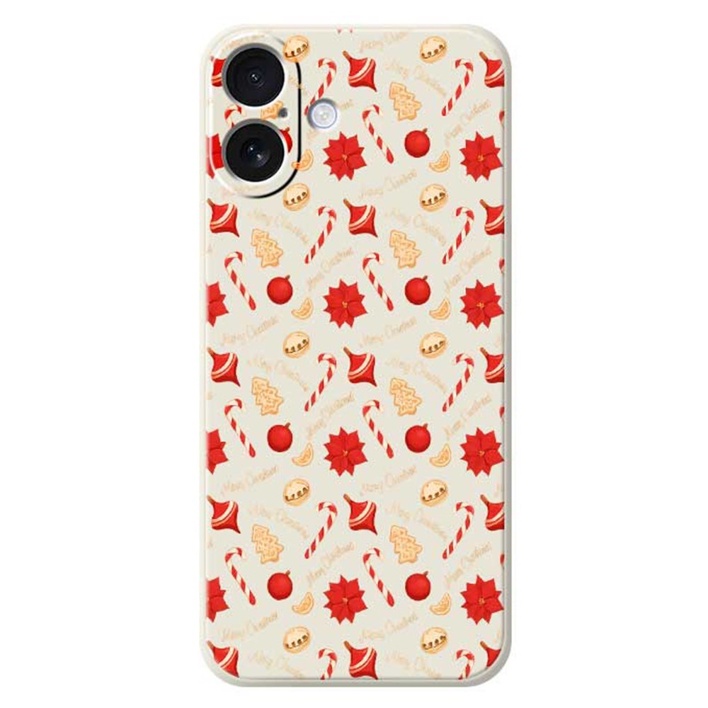 EIDERWOOD iPhone 17 Jule Cover - Fleksibelt Plastik - Juleslik / Beige
