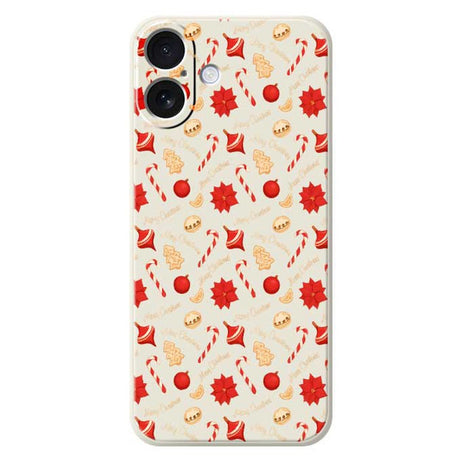 EIDERWOOD iPhone 17 Jule Cover - Fleksibelt Plastik - Juleslik / Beige