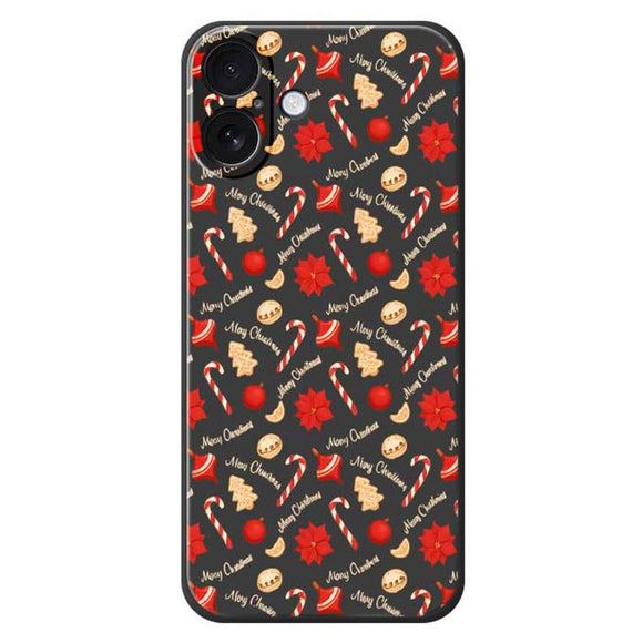 EIDERWOOD iPhone 17 Jule Cover - Fleksibelt Plastik - Juleslik / Sort